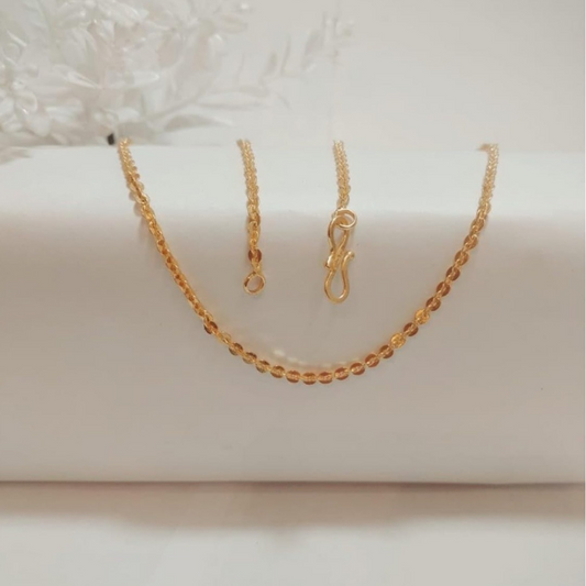Women's Gold Plated Traditional Long Necklace/Chain - Elegant Gold Chain