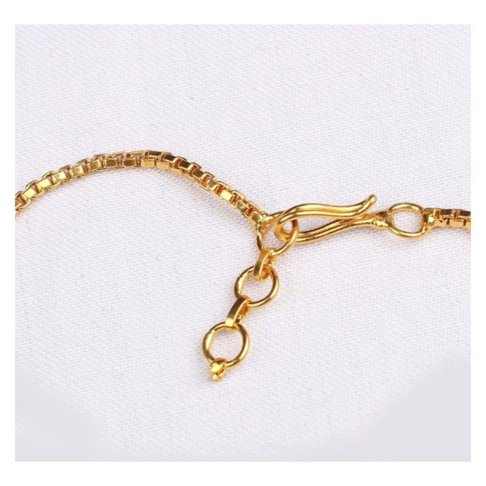 Fashion Frill Exclusive American Diamond Gold Plated Chain Pendant Jewellery For Women/Girls